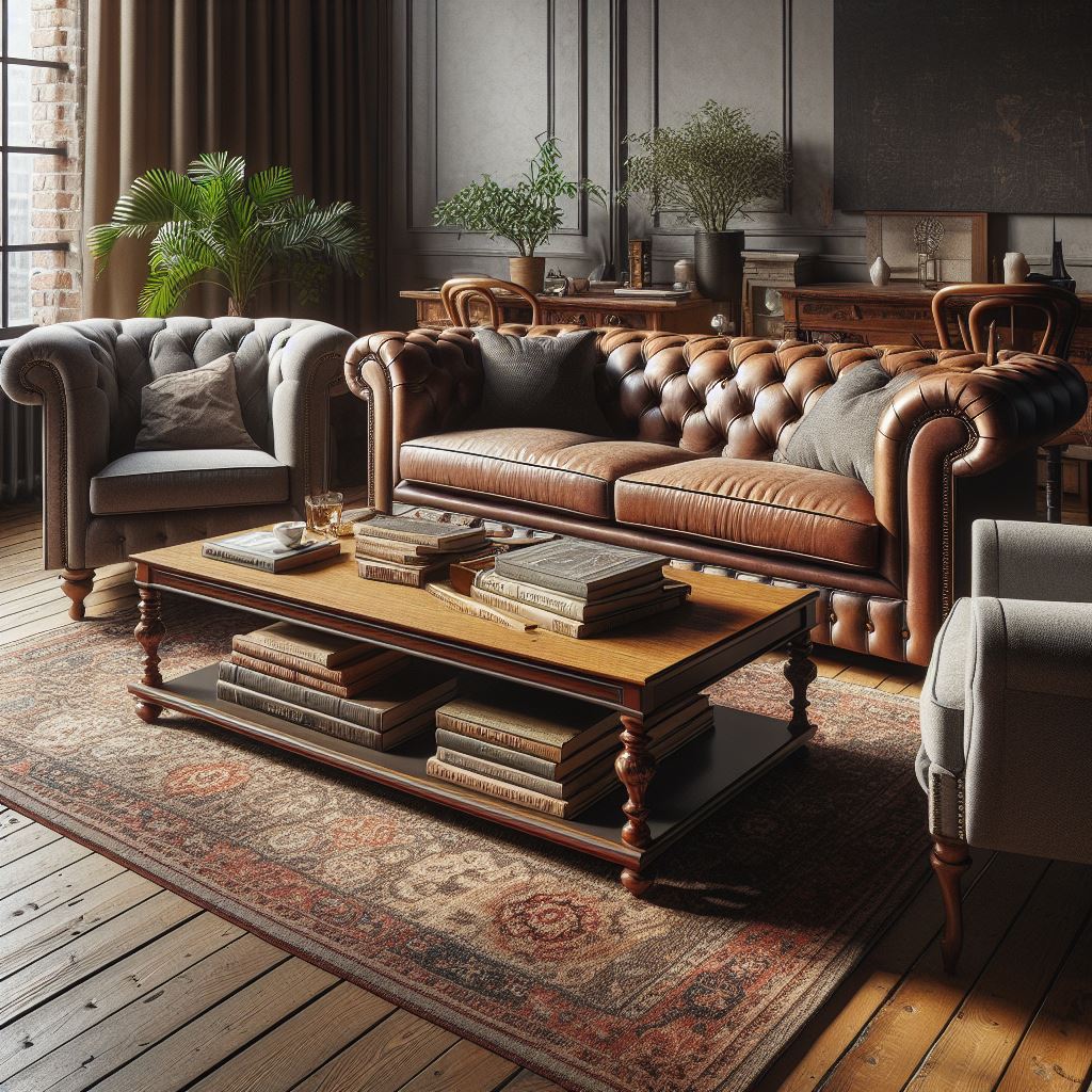 Salon w Stylu Chesterfield