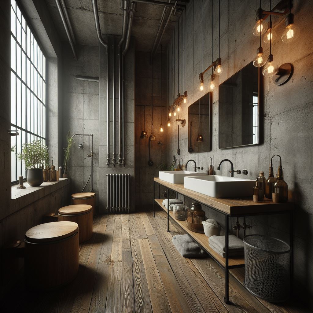 Styl Industrialny w Łazience