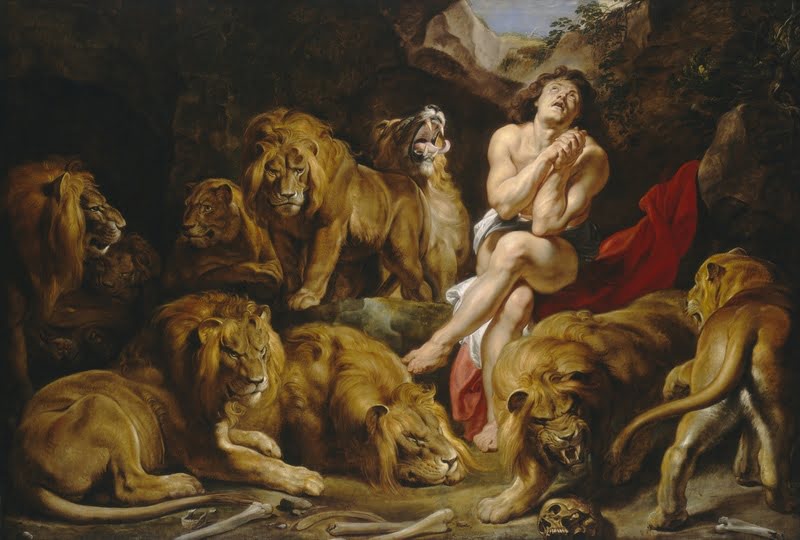 Daniel w jaskini lwów
