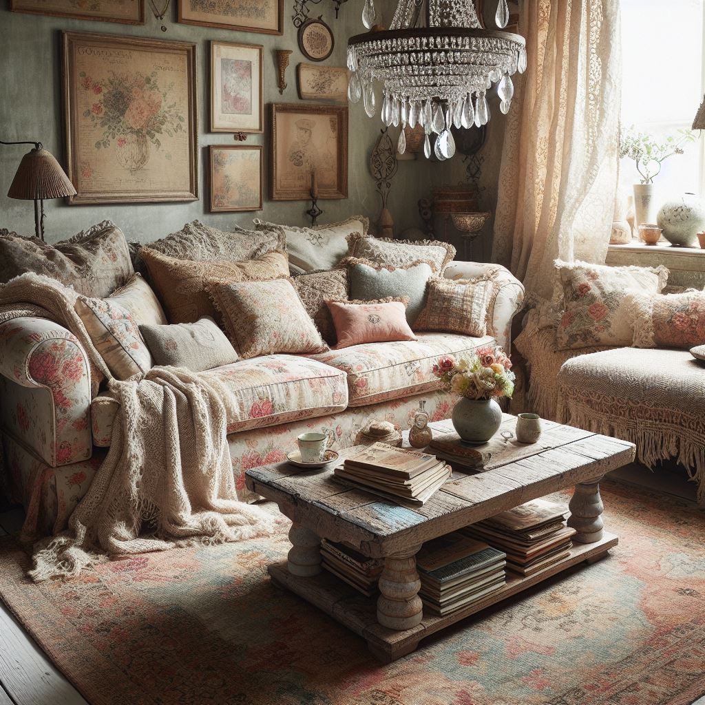 Salon w Stylu Shabby Chic - Połączenie Elegancji z Komfortem