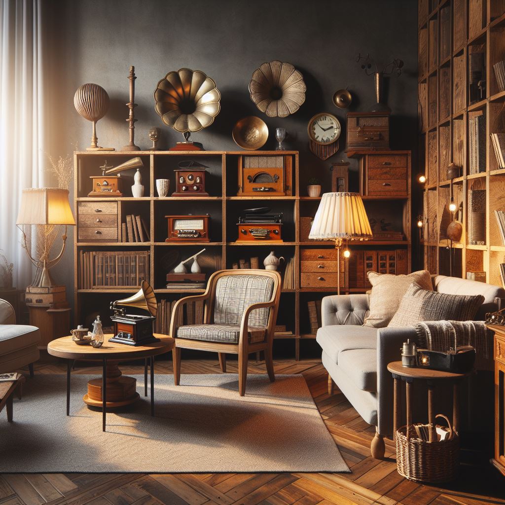 Salon w stylu Vintage