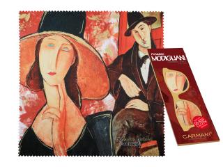cztery ściereczki do okularów amedeo modigliani kobieta w kapeluszu