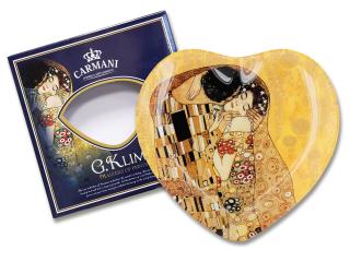 talerz kształt serca gustav klimt pocałunek