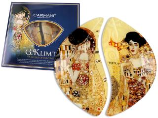 zestaw dwóch talerzy gustav klimt styl secesyjny