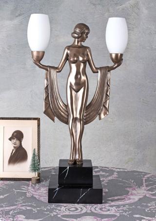 nastrojowa lampa w stylu art deco