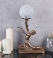 lampa stołowa z figurą tancerki w stylu art deco
