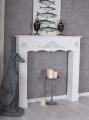 obudowa kominkowa shabby chic biała