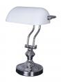 chromowana lampa bankierska w stylu belle epoque