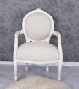 Fotel w Stylu Barokowym Ludwik XVI Shabby Chic