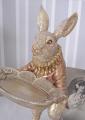 biały królik z paterą figura alicja w krainie czarów shabby chic