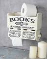 books skrzynkowy wieszak na papier toaletowy styl rustykalny