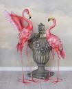 Flamingi Zestaw Dwóch Figur Ogrodowych Dekoracje Ogrodowe