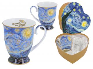 dwa kubki serce gwiaździsta noc vincent van gogh