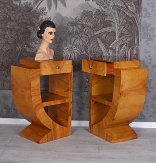 zestaw dwie szafki nocne styl art deco