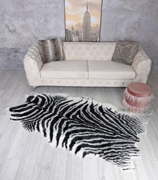 dywan futrzany eko futro zebra 164 x 240 cm