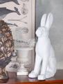 figura ogrodowa biały zając 60 cm