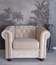 Fotel Klubowy Chesterfield Beżowy