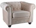 fotel klubowy chesterfield beżowy