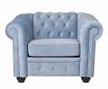 fotel klubowy styl chesterfield niebieski