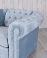 fotel klubowy styl chesterfield niebieski
