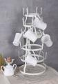 dwuczęściowy stojak na 30 filiżanek styl prowansalski shabby chic