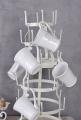 dwuczęściowy stojak na 30 filiżanek styl prowansalski shabby chic
