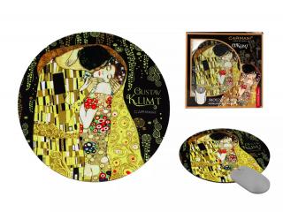 okrągła podkładka pod myszkę komputerową pocałunek gustav klimt
