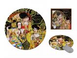 Okrągła Podkładka pod Myszkę Komputerową Gustav Klimt