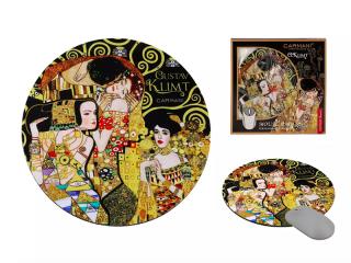 okrągła podkładka pod myszkę komputerową gustav klimt