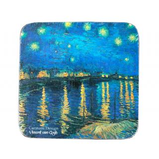 podkładka korkowa pod kubek gwiaździsta noc nad rodanem vincent van gogh