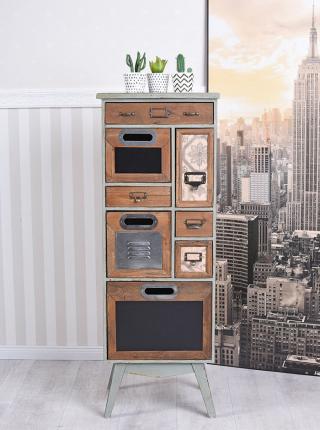komoda w stylu industrialnym patchworkowy design
