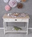konsolka z półką i szufladą styl prowansalski shabby chic