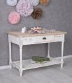 konsolka z półką i szufladą styl prowansalski shabby chic