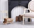 kosz na drewno kominkowe shabby chic