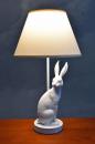 Lampa Biały Zając Figury Zwierząt 53 cm