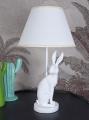 lampa biały zając figury zwierząt 53 cm