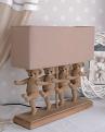 lampa cztery maszerujące misie shabby chic