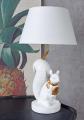 niezwykła lampa biała wiewiórka shabby chic