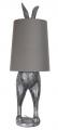 lampa srebrny ukryty królik 117 cm figury zwierząt