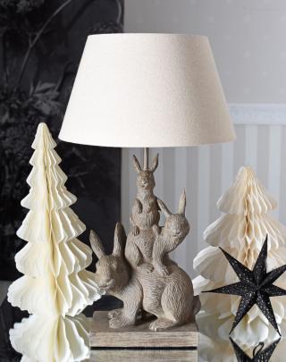 lampa trzy zające figury zwierząt 55 cm