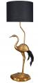 lampa złoty żuraw styl chinoiserie figury zwierząt 77 cm