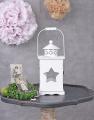 lampion z gwiazdą w stylu rustykalnym shabby chic