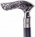 laska spacerowa dekoracyjny uchwyt optyka srebra