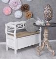 ława ze skrzynią styl rustykalny shabby chic