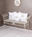 ławka ogrodowa ażurowa shabby chic