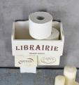 librairie skrzynkowy wieszak na papier toaletowy styl rustykalny