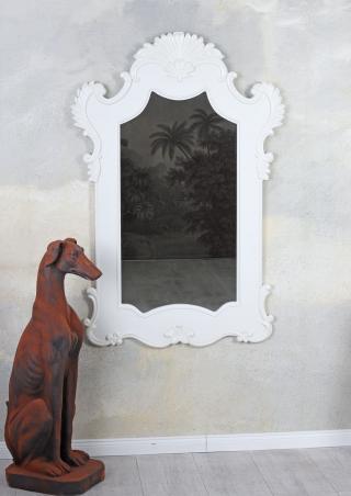 lustro ścienne biała rama styl rustykalny 75 x 111 cm