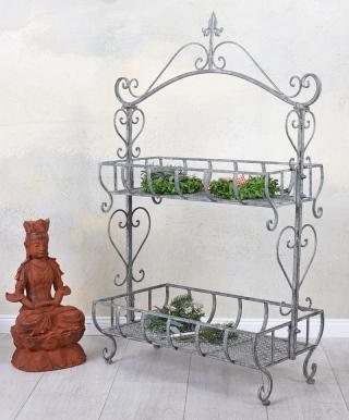 metalowa etażerka regał styl rustykalny shabby chic