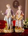 młodzieniec i dziewczyna porcelanowe figurki w stylu rokoko