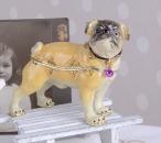 Mops z Dzwoneczkiem Szkatułka w Stylu Faberge
